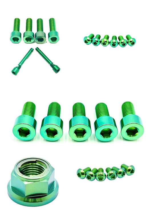 Front and Rear Wheel Titanium Bolt Kit for Surron, Talaria, Segway, 79 Bike, E-Ride Pro - Electrix