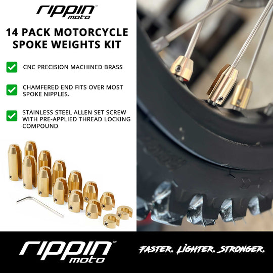 Rippin Moto 14 Pack Spoke Wheel Weights - Electrix