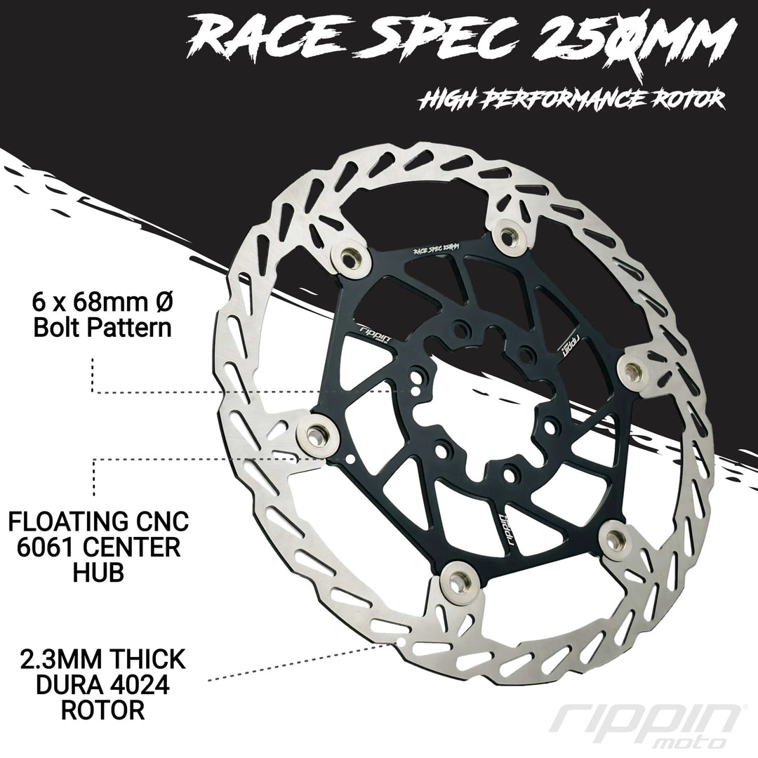 Rippin Moto 250mm Race Spec Rear Oversize Brake Rotor (Rear - Talaria) - Electrix